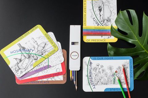 Mindfulness cards & Caran d'Ache pencil set